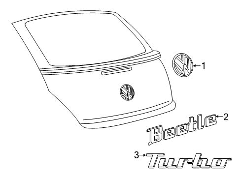 Volkswagen 5C5-853-687-K-739 Nameplate