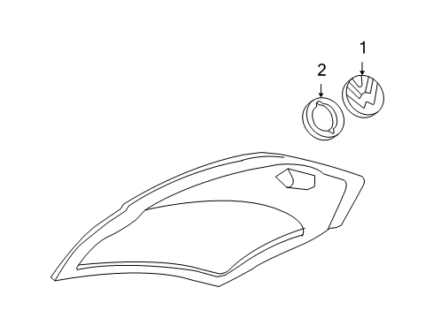 Volkswagen 1C0-854-535-B Emblem Retainer