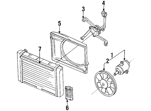 Volkswagen 535-121-209 Fan & Motor Mount Bracket