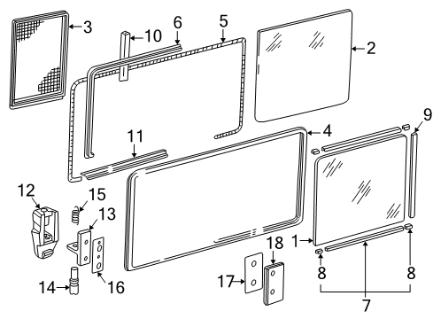 Volkswagen 7D0-847-712-Q-01C Glass Assembly