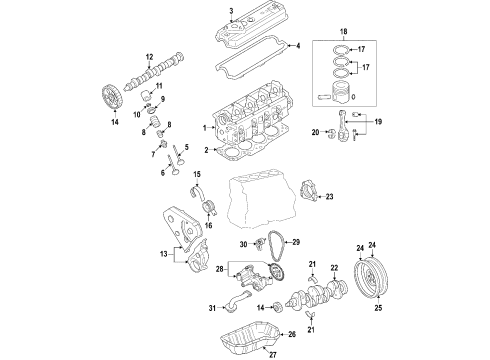 Volkswagen 03G-198-151-C Piston Ring Set