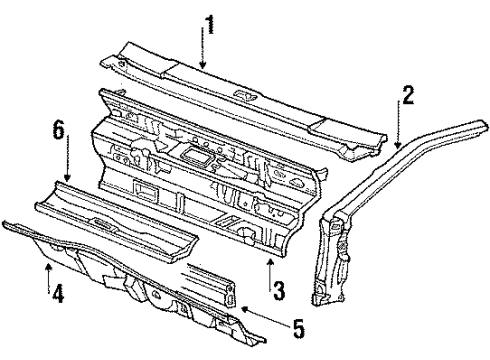 Volkswagen 533-817-145-B Cowl Top Panel