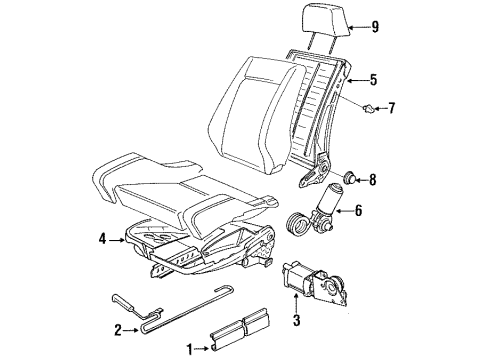 Volkswagen 191-881-903-C Headrest