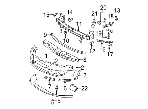 Volkswagen 3C5-071-609-DS-A7T Bumper Assembly