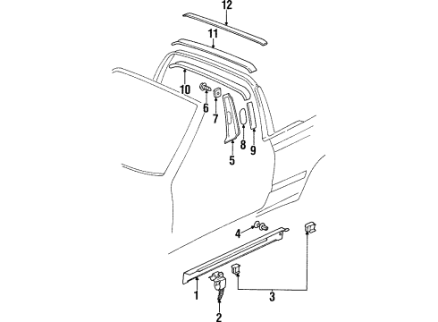 Volkswagen 1E0-867-243-B41 Center Pillar