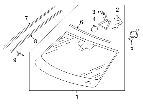 Volkswagen D-000-703-A1 Mirror Support Adhesive Kit
