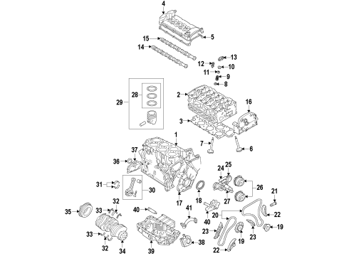 2014 Volkswagen Touareg Valve Cover Diagram for 03H-103-429-L