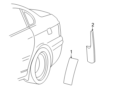 2002 Volkswagen Passat Exterior Trim - Quarter Panel