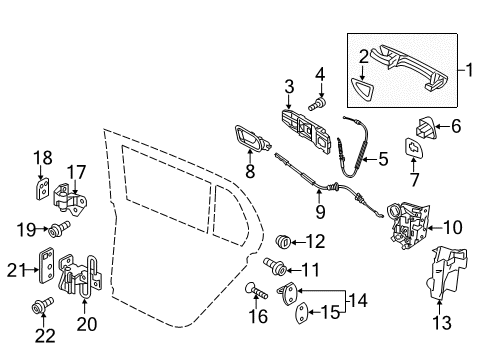 2012 Volkswagen Golf R Upper Hinge Diagram for 1K9-833-402-E