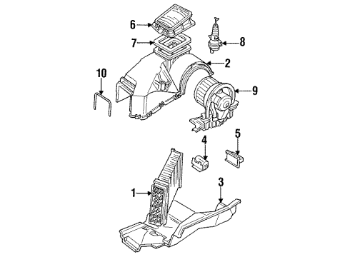 1997 Volkswagen Golf A/C Evaporator Assembly