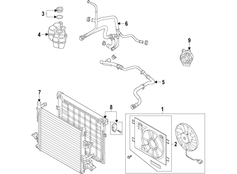 2022 Volkswagen ID.4 Cooling System, Radiator, Water Pump, Cooling Fan