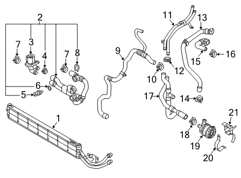 Hose Assembly Diagram for 5Q0-121-049-BF
