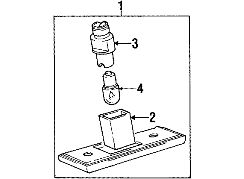 1992 Volkswagen Jetta License Lamps