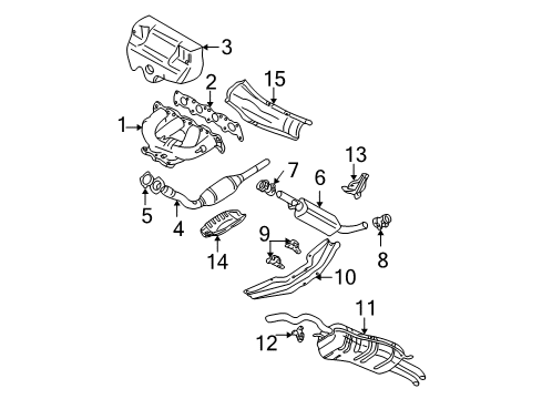 2002 Volkswagen Jetta Exhaust Components, Exhaust Manifold
