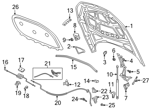 2022 Volkswagen Arteon Hood & Components