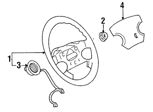 1999 Volkswagen Cabrio Steering Wheel