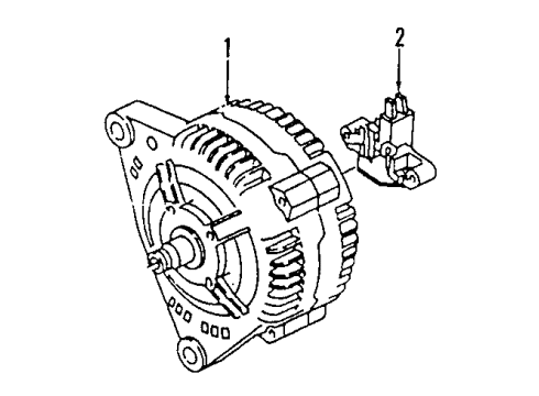 1995 Volkswagen EuroVan Voltage Regulator Diagram for 078-903-803-A