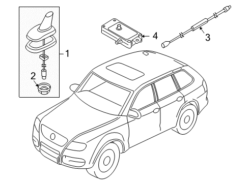 2009 Volkswagen Touareg Antenna & Radio