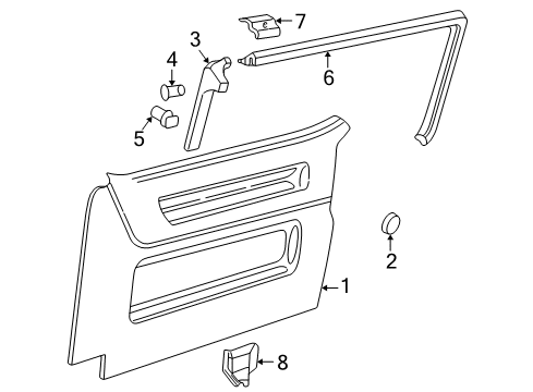 2000 Volkswagen EuroVan Interior Trim - Side Loading Door