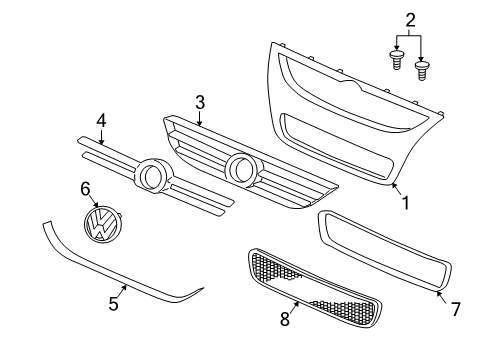2009 Volkswagen Touareg Grille & Components