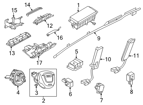 Side Impact Sensor Diagram for 4H0-955-557-A