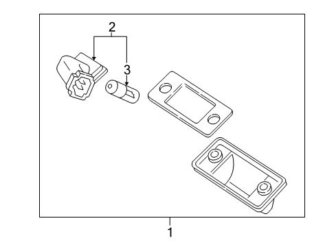 1999 Volkswagen Cabrio License Lamps