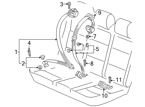 2006 Volkswagen Rabbit Seat Belt