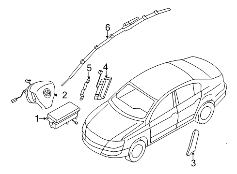 2009 Volkswagen CC Air Bag Components