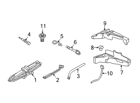 2021 Volkswagen Golf Jack & Components