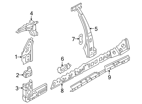 2002 Volkswagen Passat Center Pillar & Rocker, Rocker Panel, Hinge Pillar