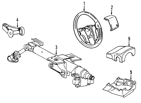 2001 Volkswagen Golf Steering Wheel Diagram for 1J0-419-091-AP-HCD