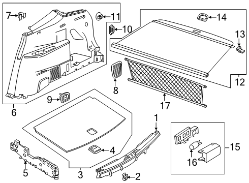 2024 Volkswagen Atlas Interior Trim - Rear Body