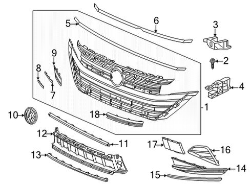 2021 Volkswagen Arteon Grille & Components