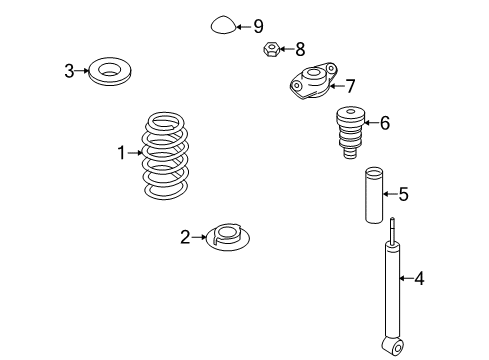 2011 Volkswagen GTI Shocks & Components - Rear