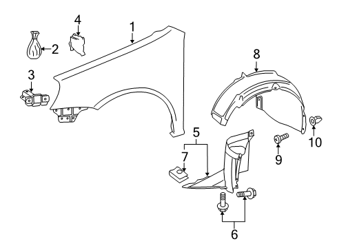 2013 Volkswagen Golf R Fender & Components