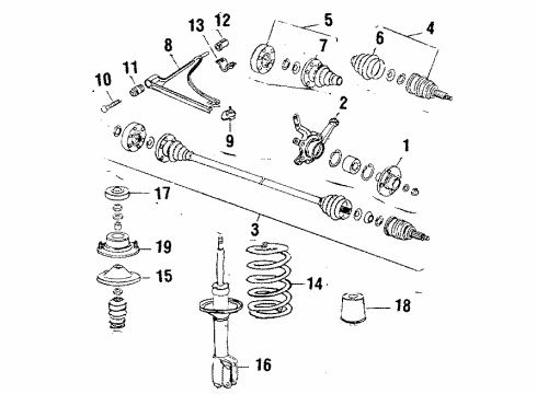 1984 Volkswagen Rabbit Control Arm Diagram for 171-407-153-D
