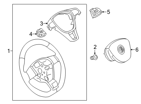 2018 Volkswagen Golf R Steering Column & Wheel, Steering Gear & Linkage