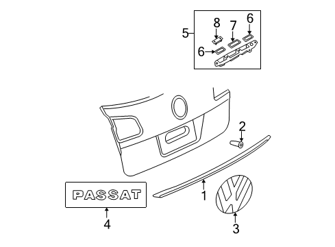 2008 Volkswagen Passat Exterior Trim - Lift Gate