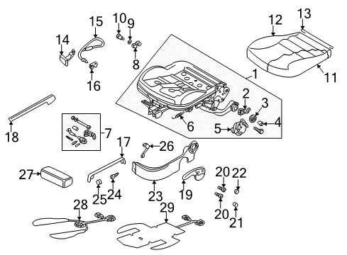 2002 Volkswagen Passat Front Seat Components