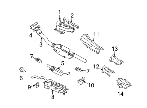 2005 Volkswagen Beetle Exhaust Components, Exhaust Manifold