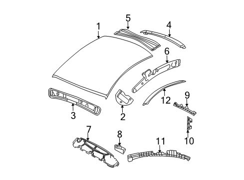 2005 Volkswagen Beetle Roof & Components, Exterior Trim