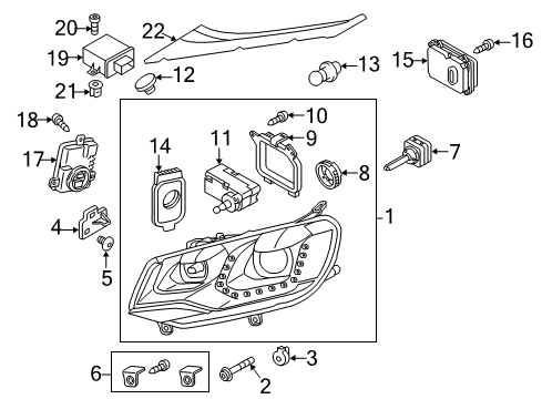 2015 Volkswagen Touareg Headlamp Components