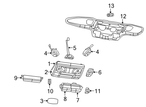 2012 Volkswagen Routan Overhead Console