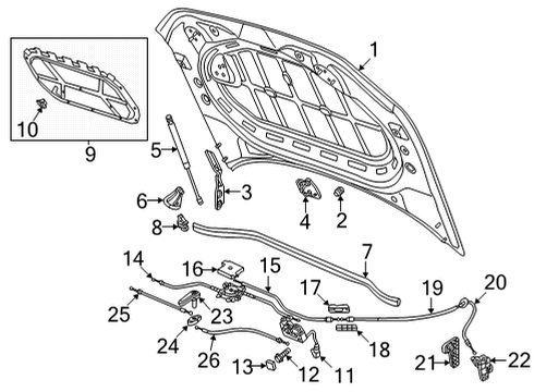 2024 Volkswagen Atlas Hood & Components
