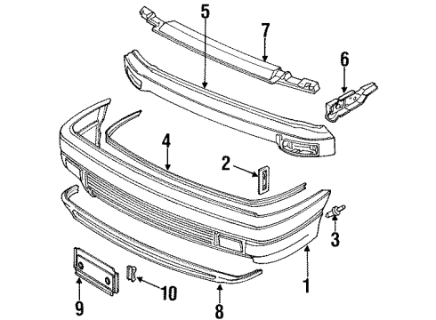 1992 Volkswagen Passat Front Bumper