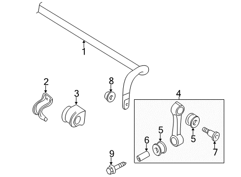 2002 Volkswagen Jetta Stabilizer Bar & Components - Front