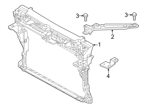 2022 Volkswagen Atlas Cross Sport Radiator Support