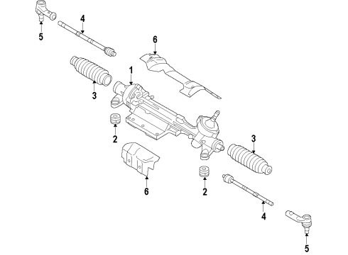 2012 Volkswagen Tiguan Steering Column & Wheel, Steering Gear & Linkage Diagram 4