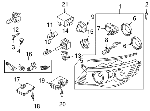 2010 Volkswagen Tiguan Socket Diagram for 1J0-953-123-B