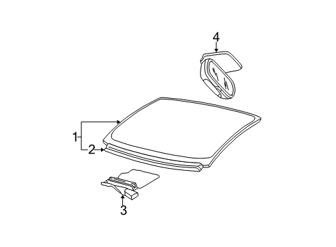 2005 Volkswagen Beetle Windshield Glass